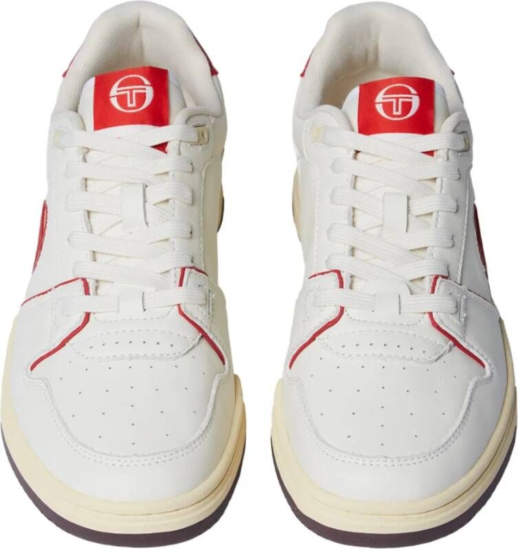 Sergio Tacchini Prime Shot Beige & Red Sneaker White Heren