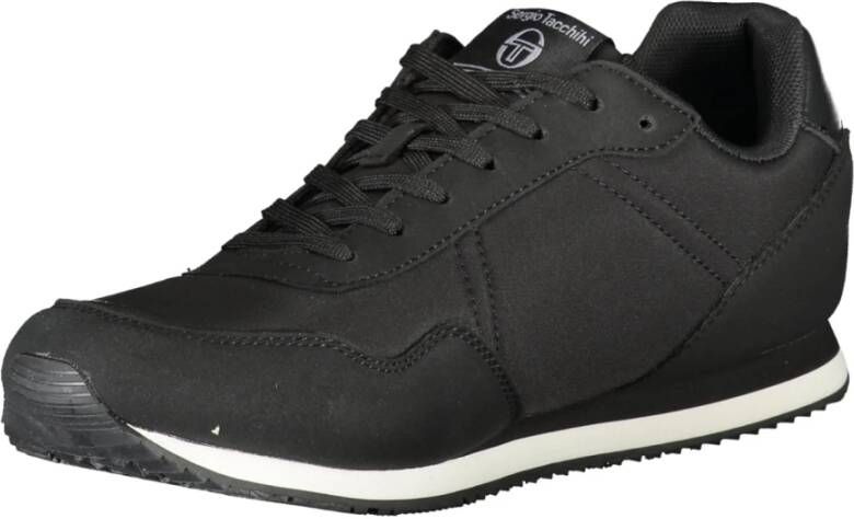 Sergio Tacchini Sportieve Vetersneakers Zwart Geborduurd Logo Black Heren