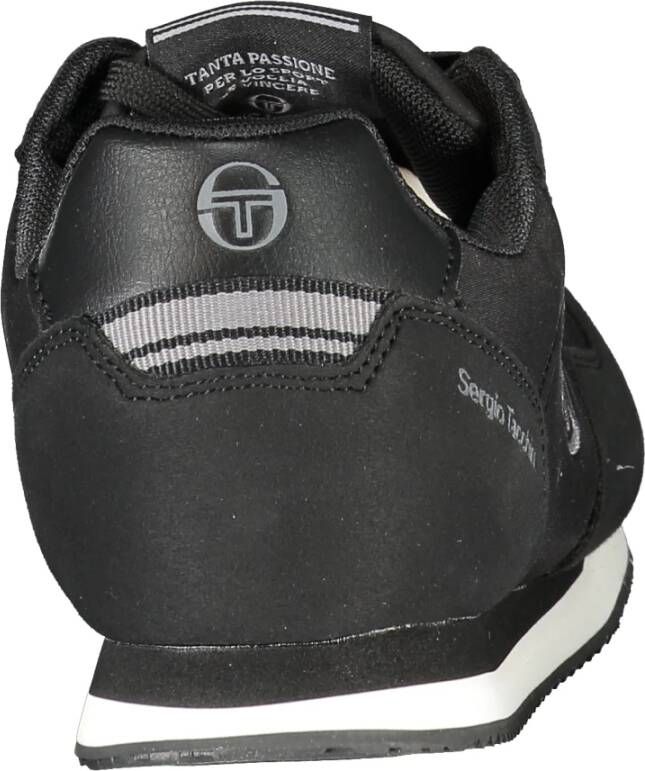 Sergio Tacchini Sportieve Vetersneakers Zwart Geborduurd Logo Black Heren