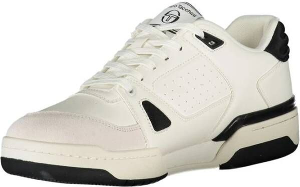 Sergio Tacchini Witte Vetersneakers met Contrasterende Details White Heren