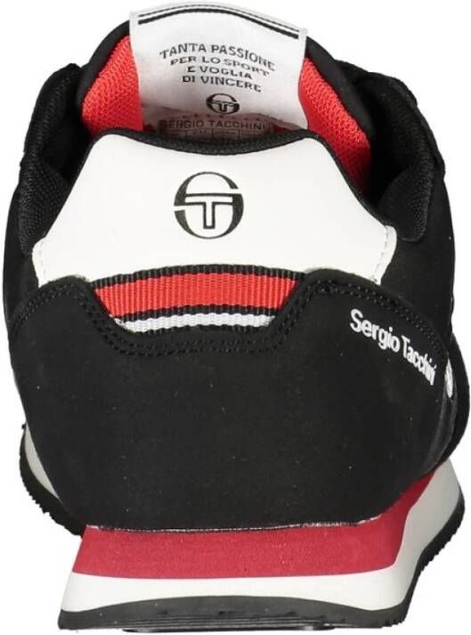 Sergio Tacchini Zwarte Sneakers met Contrastdetails Black Heren