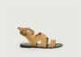 Sessun Giudi suede leather flat sandals Beige Dames - Thumbnail 3