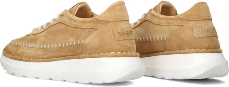 Shabbies Lage sneakers Santi Run van suède Brown Dames