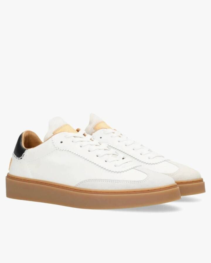 Shabbies Leren Sneakers Bossa Nuovo Stijl Beige Dames