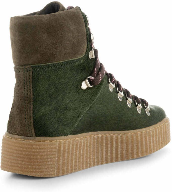 Shoe the Bear Agda boot suede Khaki Pony Groen Dames