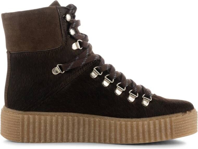 Shoe the Bear Agda Boots Suede Brown Pony Bruin Dames