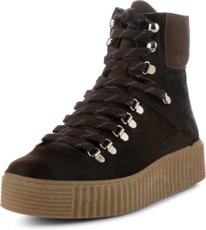 Shoe the Bear Agda Boots Suede Brown Pony Bruin Dames