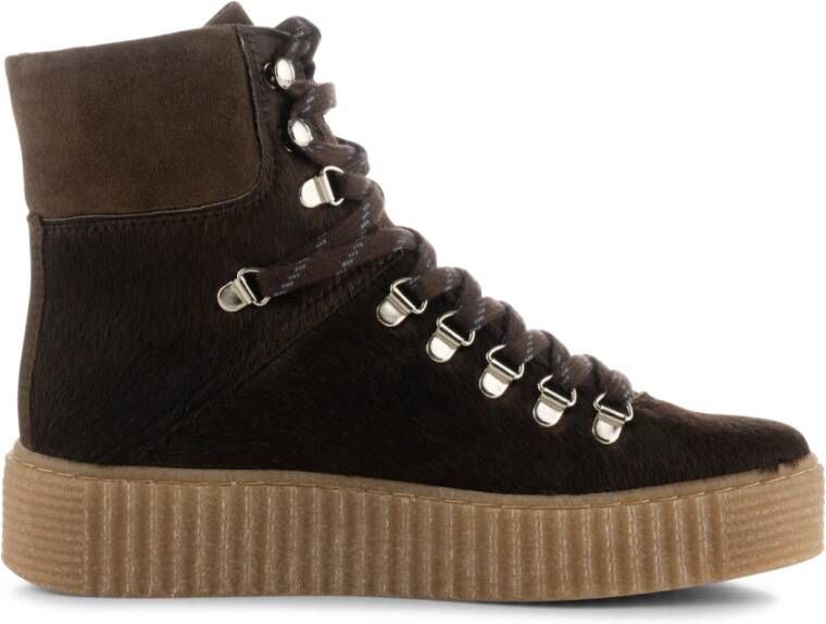 Shoe the Bear Agda Suède Veterschoen Brown Dames