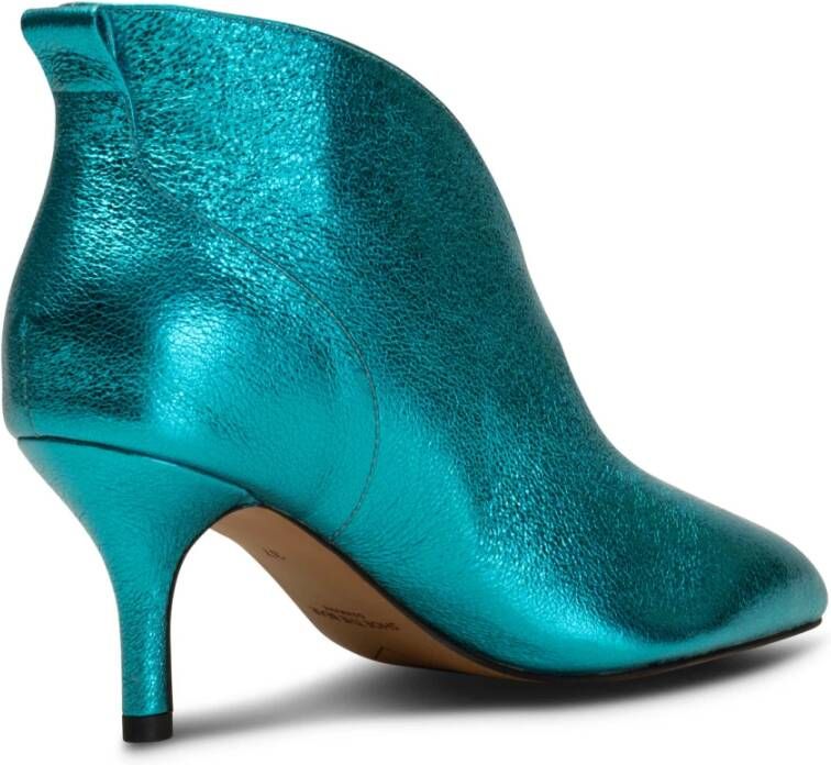 Shoe the Bear Turquoise Metallic Valentine Leren Hak Blauw Dames