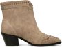 Shoe the Bear Annika Western Stud Suède Laarzen Taupe Beige Dames - Thumbnail 5