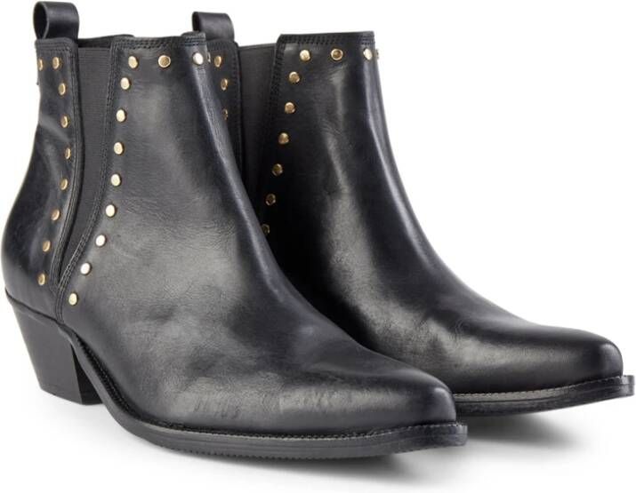 Shoe the Bear Arietta Studs Leren Chelsea Boot Zwart Black Dames