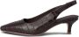 Shoe the Bear Croco Leren Slingback Hak Chocolade Brown Dames - Thumbnail 2