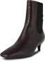 Shoe the Bear Croco Pointy Toe Bootie Brown Dames - Thumbnail 2