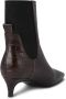 Shoe the Bear Croco Pointy Toe Bootie Brown Dames - Thumbnail 3