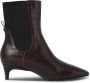 Shoe the Bear Croco Pointy Toe Bootie Brown Dames - Thumbnail 4