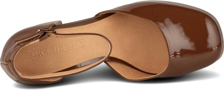 Shoe the Bear Elegante Plateauhak Leren Schoenen Brown Dames