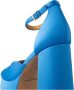 Shoe the Bear Elegante Satijnen Plateauhakken met Enkelband Blue Dames - Thumbnail 8