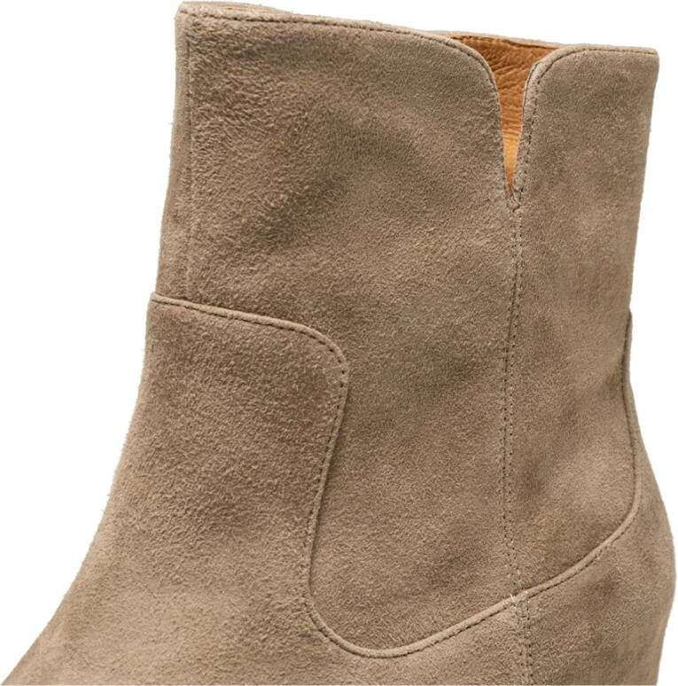 Shoe the Bear Elegante Suède Elvira Laars Taupe Beige Dames