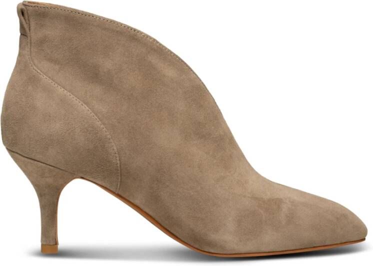 Shoe the Bear Valentine Suède Haklaarzen Taupe Beige Dames