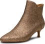 Shoe the Bear Glitter Leren Enkellaarsje Elegante Rits Brown Dames - Thumbnail 4