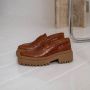 Shoe the Bear Iona loafer leer Kastanje Krokodil Brown Dames - Thumbnail 2