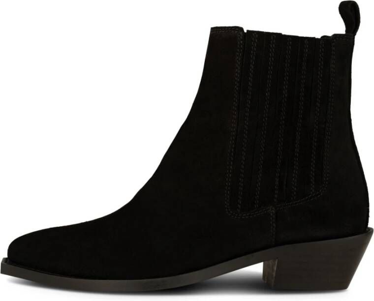 Shoe the Bear Klassieke Chelsea Suède Laars Zwart Black Dames