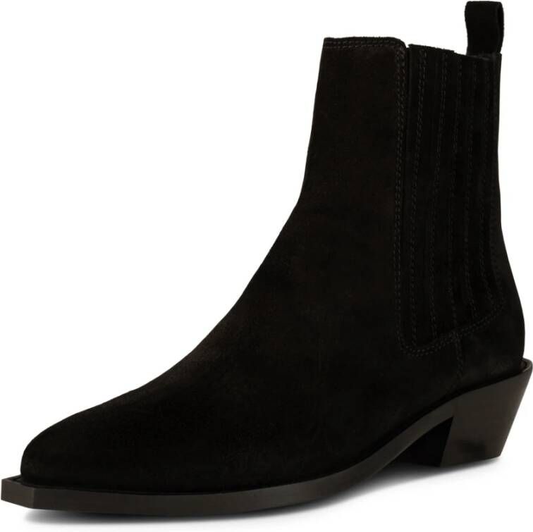 Shoe the Bear Klassieke Chelsea Suède Laars Zwart Black Dames