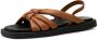 Shoe the Bear Krista Leren Slingback Sandaal Bruin Dames - Thumbnail 10