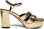 Shoe the Bear Gouden Leren Nova Strap Hak Yellow Dames - Thumbnail 12