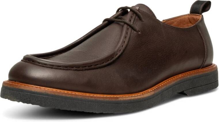 Shoe the Bear Moderne Wallabee Leren Schoenen Brown Heren