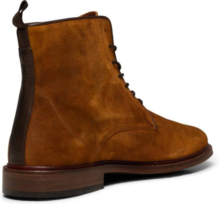 Shoe the Bear Ned Boot Gewaxt Suède TAN Brown Heren