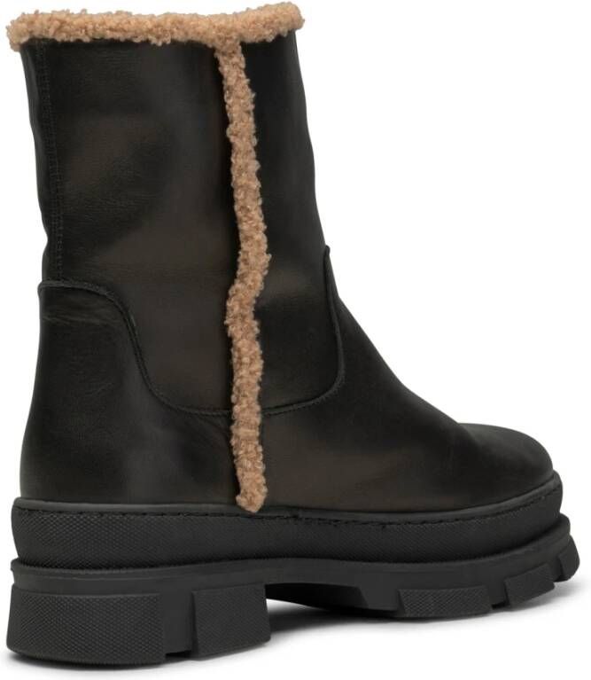 Shoe the Bear Olga laars leer warm Zwart Black Dames