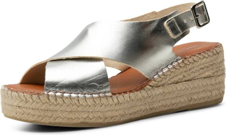 Shoe the Bear Orchid wedge leer Zilver Gray Dames