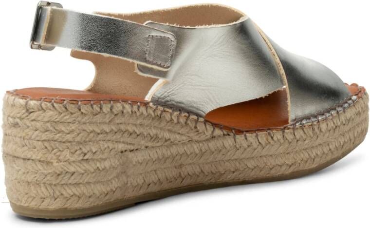 Shoe the Bear Orchid wedge leer Zilver Gray Dames