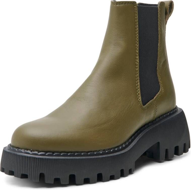 Shoe the Bear Posey chelsea boot leer Algae Green Dames