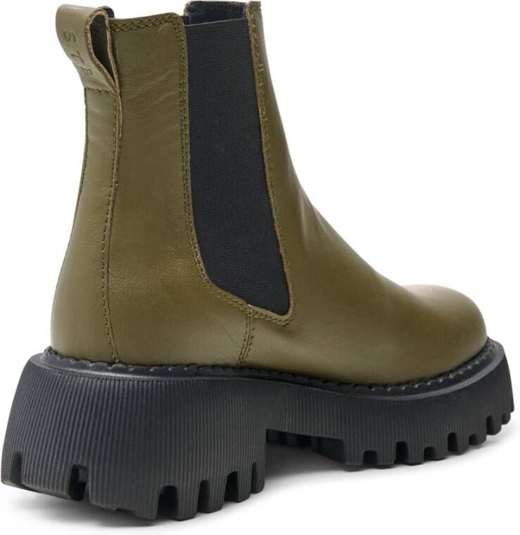 Shoe the Bear Posey chelsea boot leer Algae Green Dames