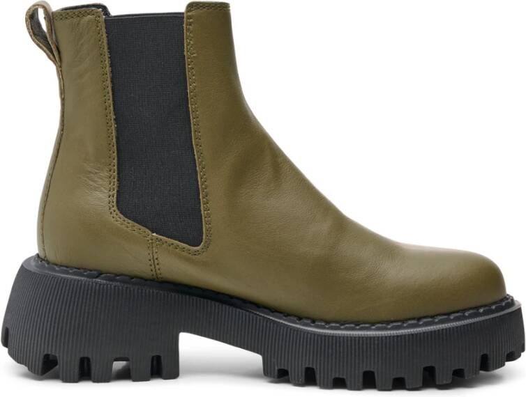 Shoe the Bear Posey chelsea boot leer Algae Green Dames