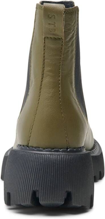 Shoe the Bear Posey chelsea boot leer Algae Green Dames