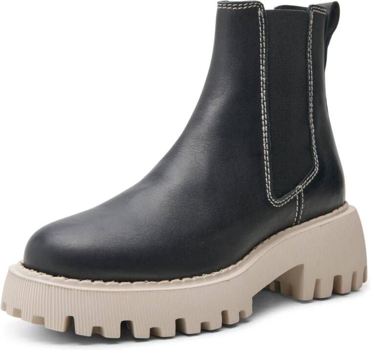 Shoe the Bear Posey chelsea boot leer Zwart Contrast Black Dames