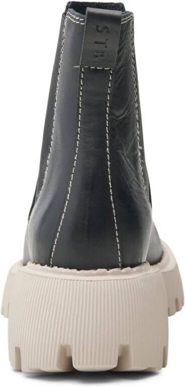 Shoe the Bear Posey chelsea boot leer Zwart Contrast Black Dames