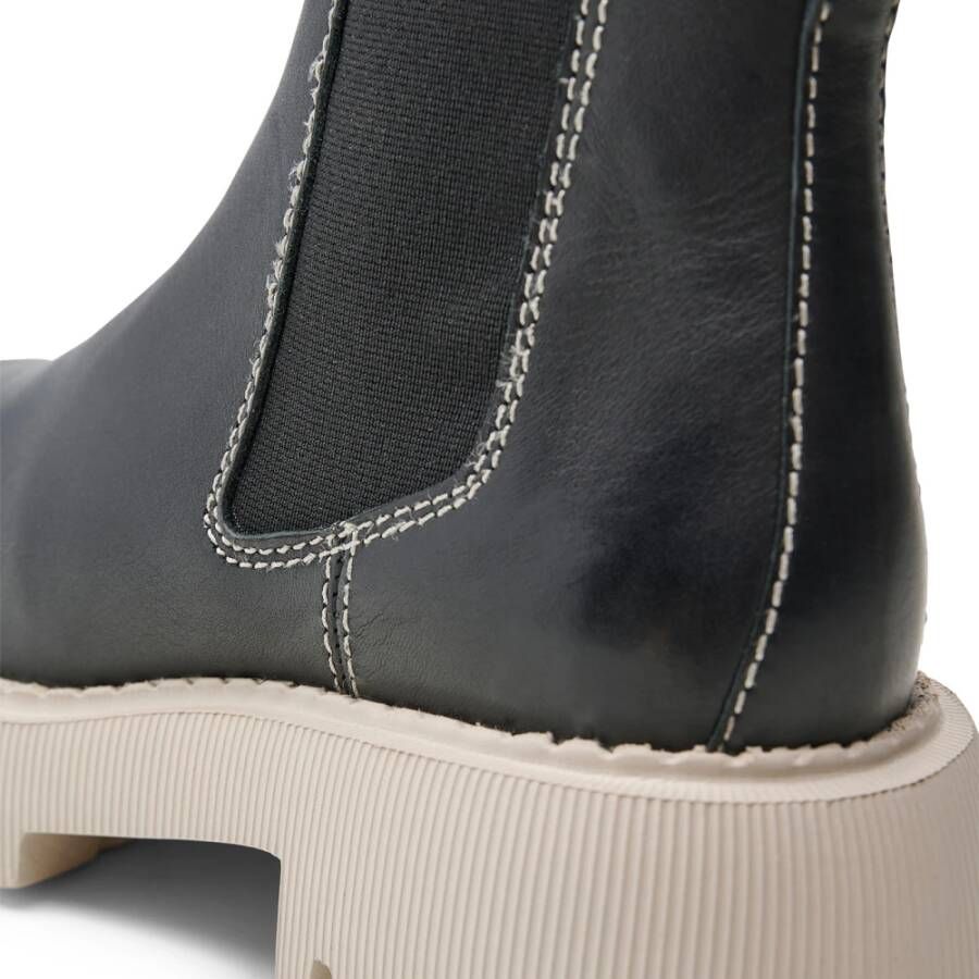 Shoe the Bear Posey chelsea boot leer Zwart Contrast Black Dames