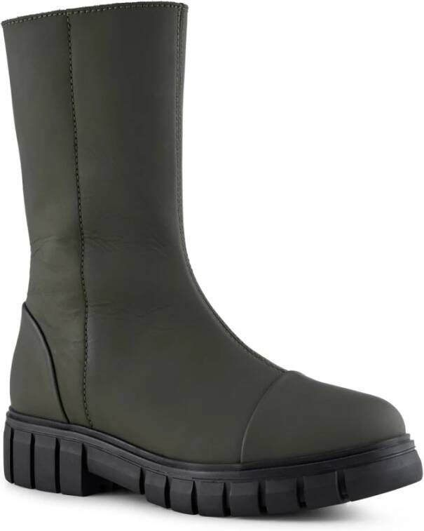 Shoe the Bear Rebel boot leer MAT Khaki Green Dames