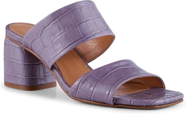 Shoe the Bear Runa muilezel leer Lavendel Croco Purple Dames