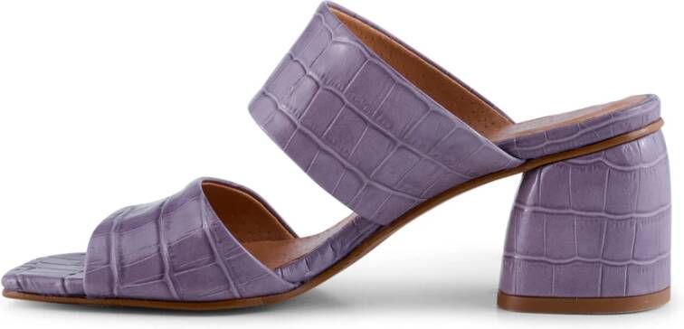 Shoe the Bear Runa muilezel leer Lavendel Croco Purple Dames