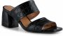 Shoe the Bear Runa mule leer Zwart Croco Black Dames - Thumbnail 2