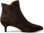 Shoe the Bear Elegante Suède Enkellaars met Ritssluiting Brown Dames - Thumbnail 3