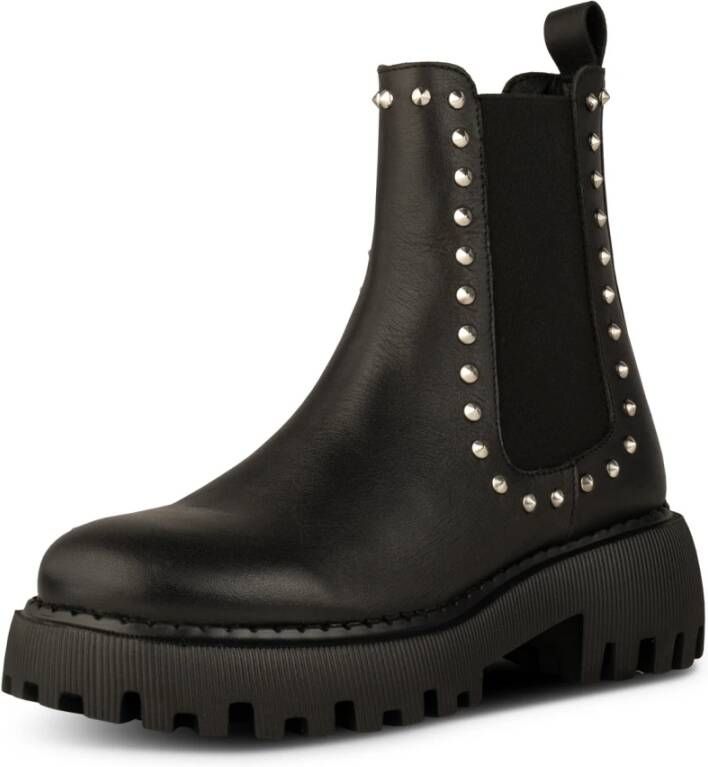 Shoe the Bear Stud Chelsea Leren Laars Black Dames