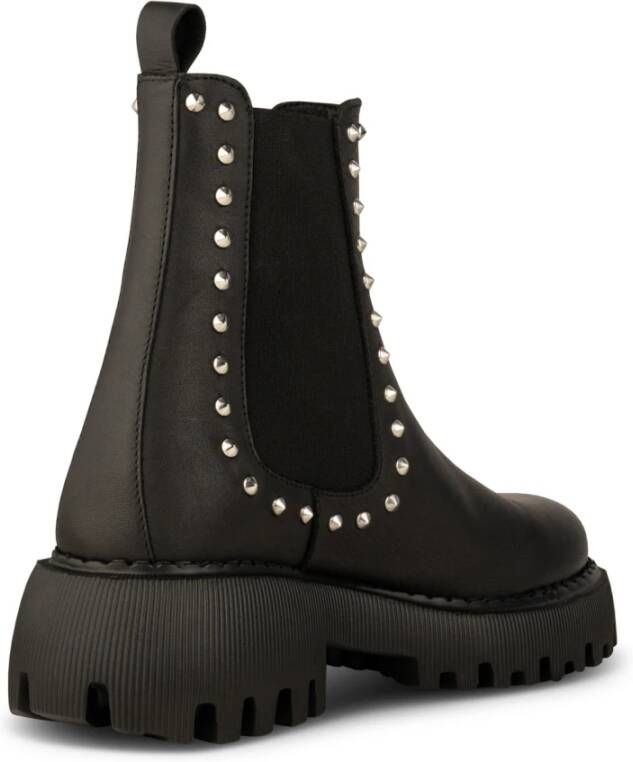 Shoe the Bear Stud Chelsea Leren Laars Black Dames