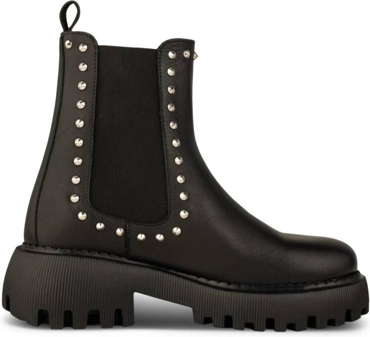 Shoe the Bear Stud Chelsea Leren Laars Black Dames