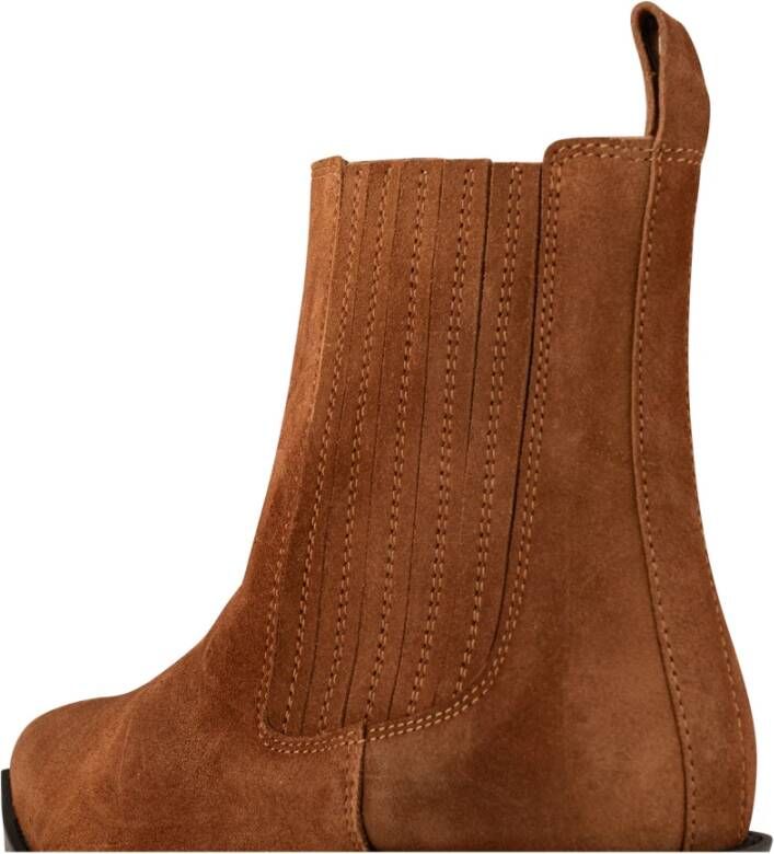 Shoe the Bear Suede Chelsea Boot Pointy Toe Design Brown Dames